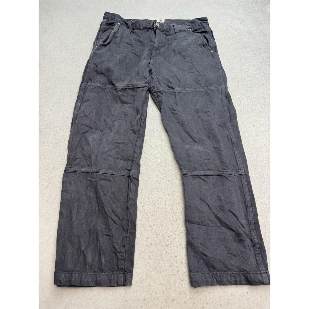 AMO Pants Womens 29 Gray Billie Field Organic Cotton Twill Straight Leg Casual